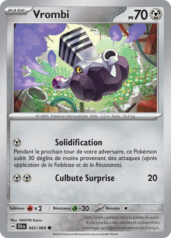 Carte Pokémon Vrombi 043/064 Commune Fable Nébuleuse