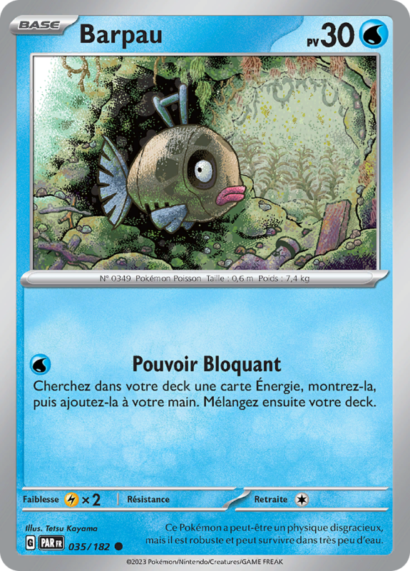 Carte Pokémon Barpau 035/182 Commune Faille Paradoxe