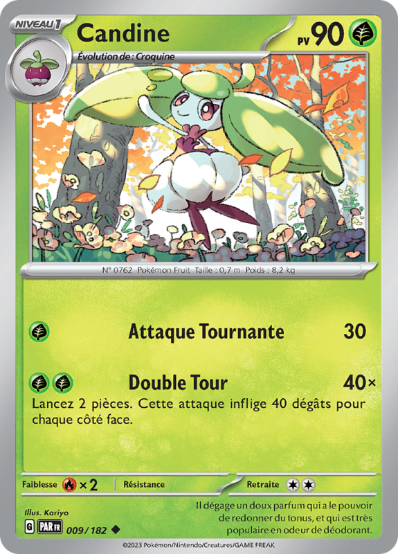 Carte Pokémon Candine 009/182 Peu commune Faille Paradoxe
