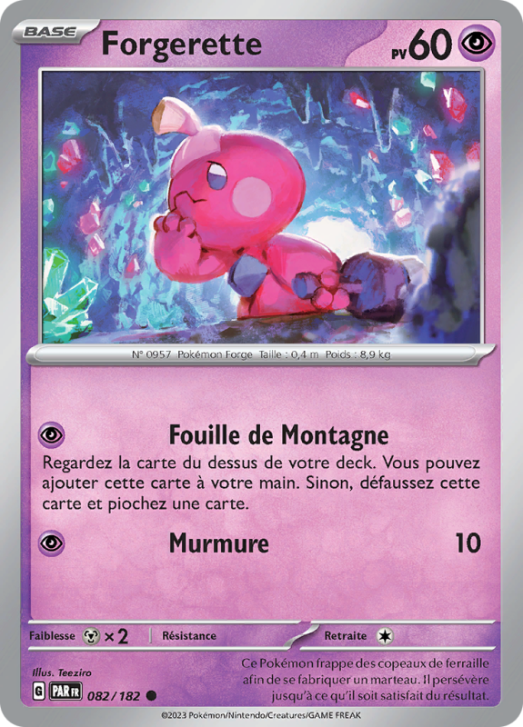 Carte Pokémon Forgerette 082/182 Commune Faille Paradoxe