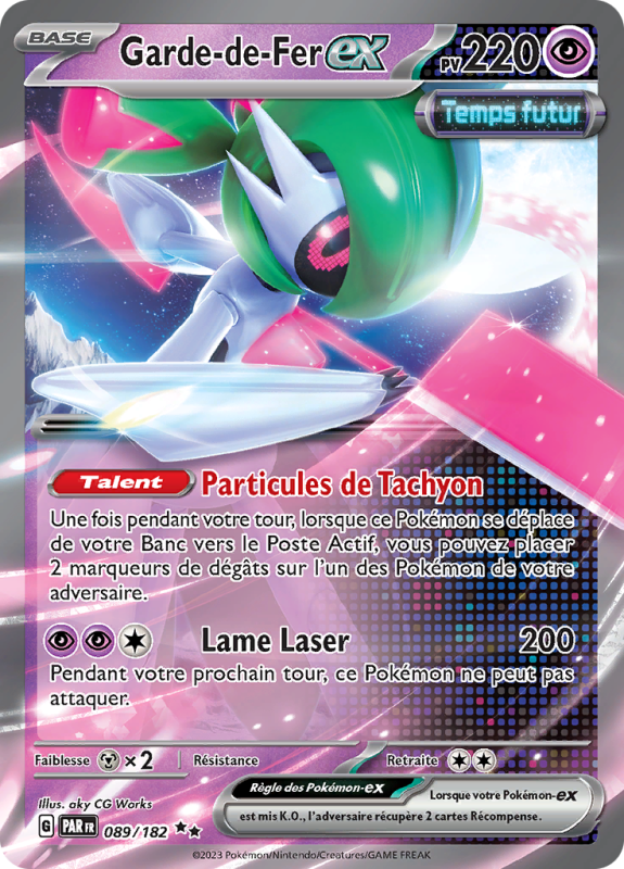 Carte Pokémon Garde-de-Fer-ex 089/182 Double rare Faille Paradoxe