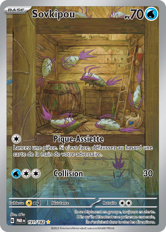 Carte Pokémon Sovkipou 191/182 AR Faille Paradoxe