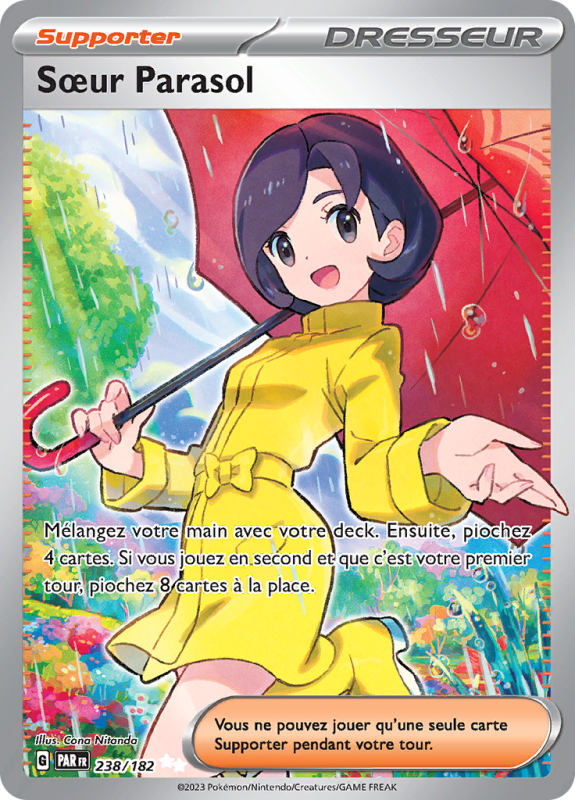 Carte Pokémon Sœur Parasol 238/182 Ultra Rare Faille Paradoxe