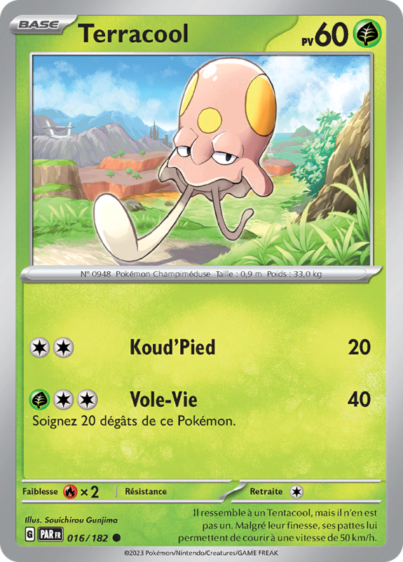 Carte Pokémon Terracool 016/182 Commune Faille Paradoxe