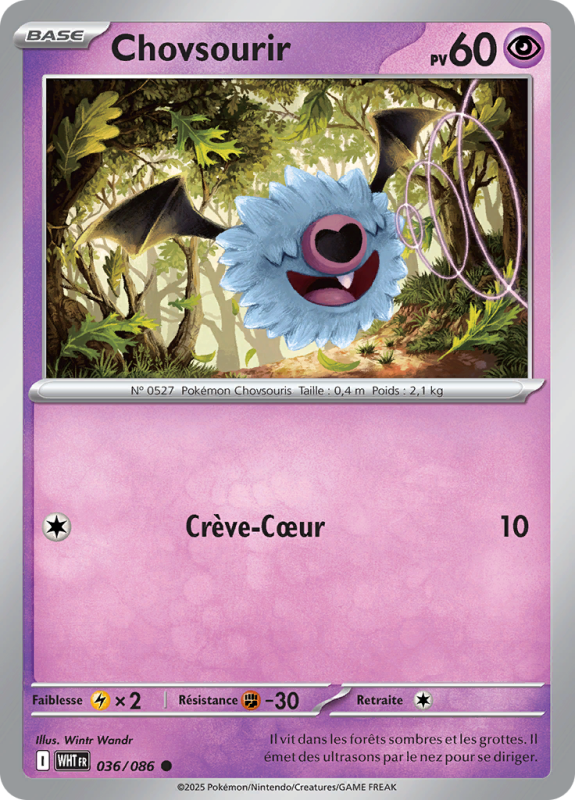 Carte Pokémon Chovsourir 036/086 Commune Flamme Blanche
