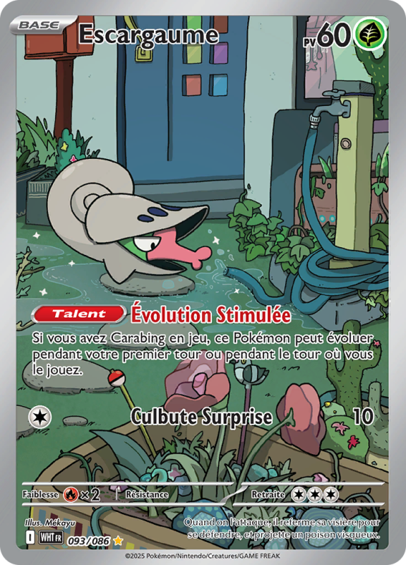 Carte Pokémon Escargaume 093/086 AR Flamme Blanche