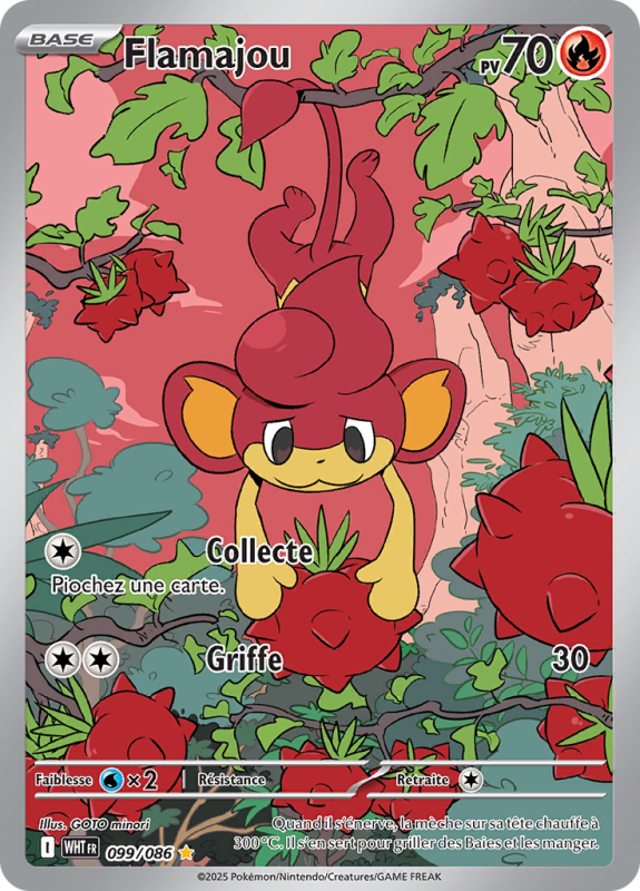 Carte Pokémon Flamajou 099/086 AR Flamme Blanche