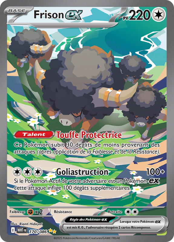 Carte Pokémon Frison-ex 170/086 Alternative Flamme Blanche