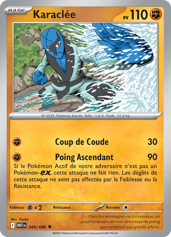 Carte Pokémon Karaclée 049/086 Peu commune Flamme Blanche
