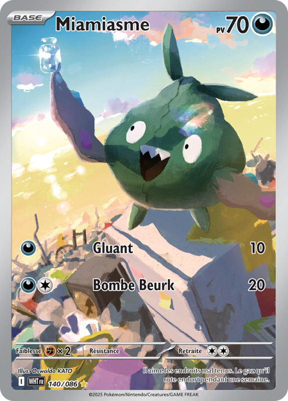 Carte Pokémon Miamiasme 140/086 AR Flamme Blanche