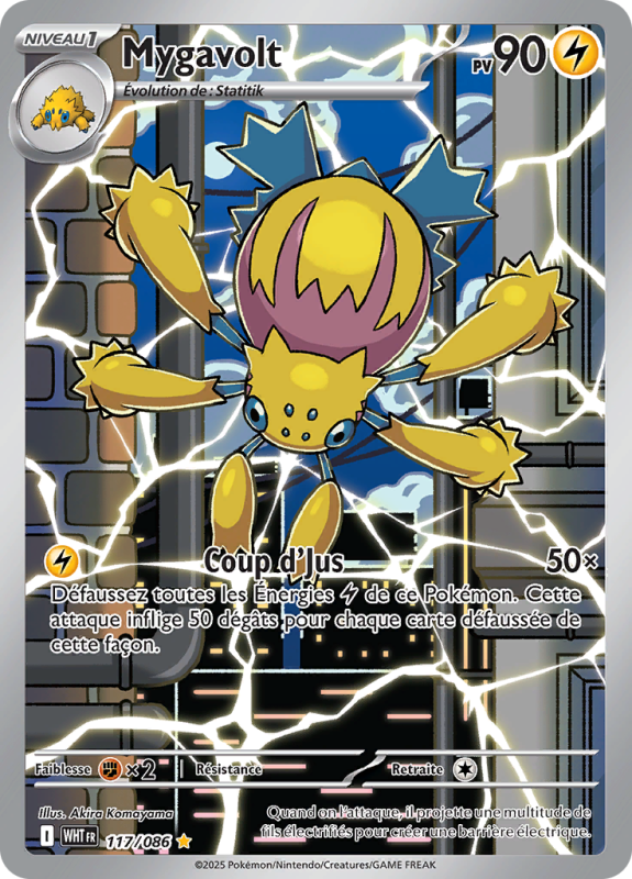 Carte Pokémon Mygavolt 117/086 AR Flamme Blanche