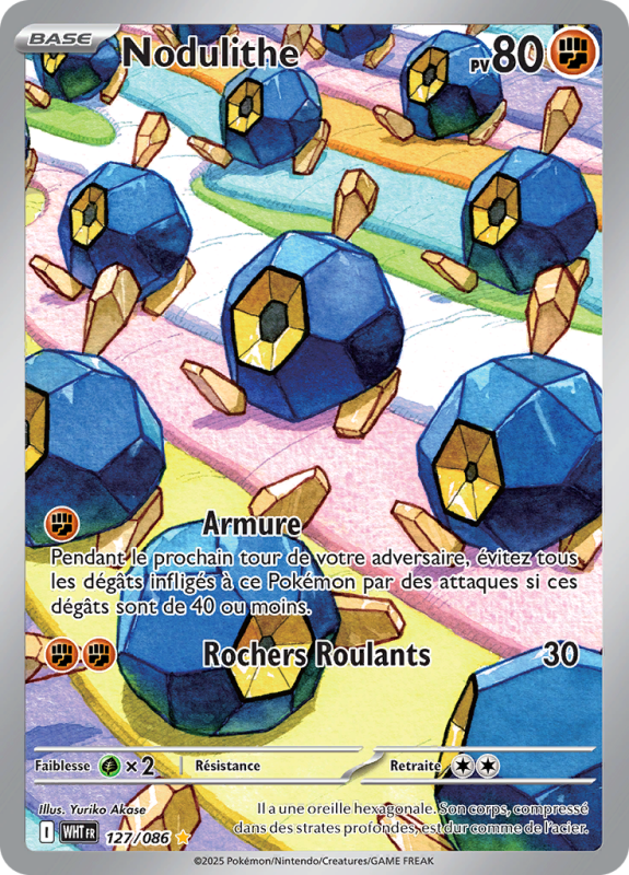 Carte Pokémon Nodulithe 127/086 AR Flamme Blanche