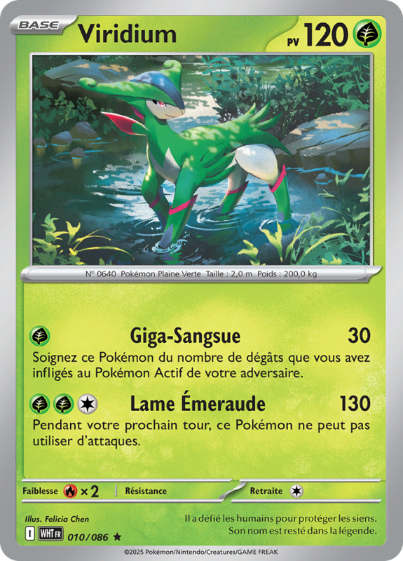 Carte Pokémon Viridium 010/086 Holographique Flamme Blanche
