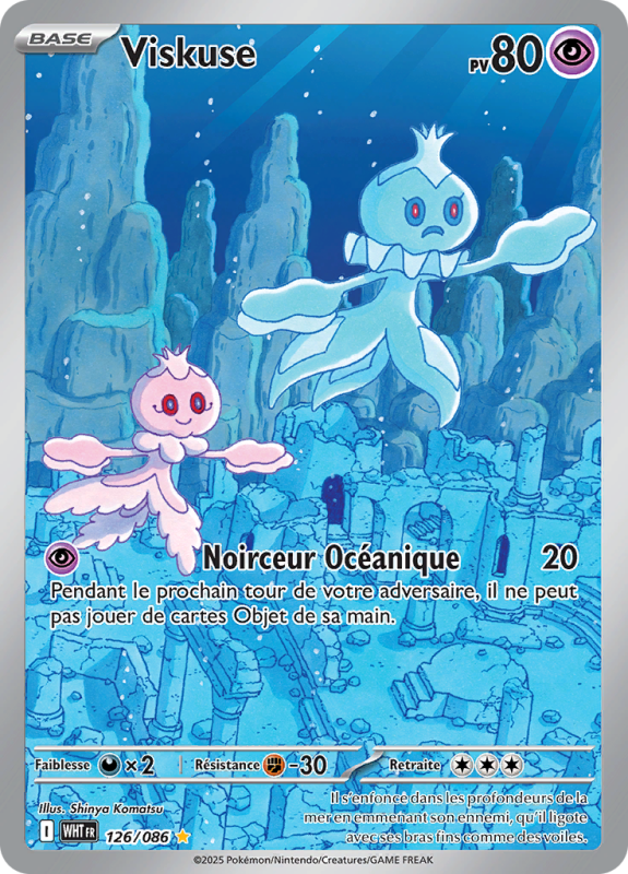 Carte Pokémon Viskuse 126/086 AR Flamme Blanche