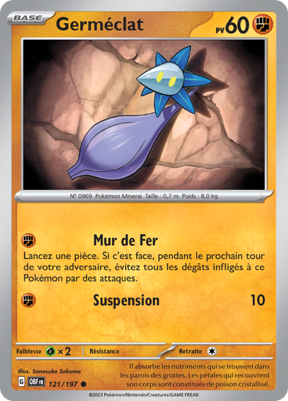 Carte Pokémon Germéclat 121/197 Commune Flammes Obsidiennes