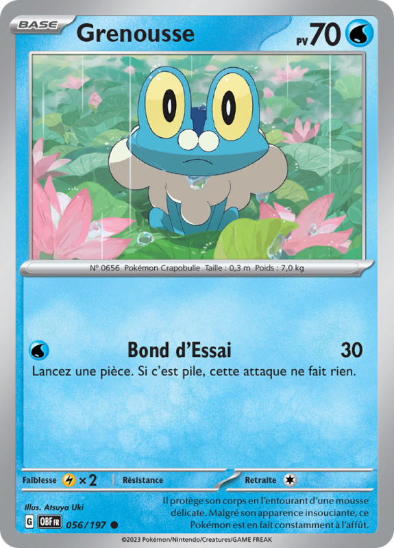 Carte Pokémon Grenousse 056/197 Commune Flammes Obsidiennes