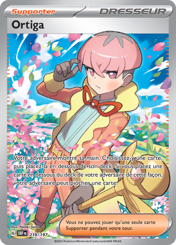 Carte Pokémon Ortiga 219/197 Ultra Rare Flammes Obsidiennes