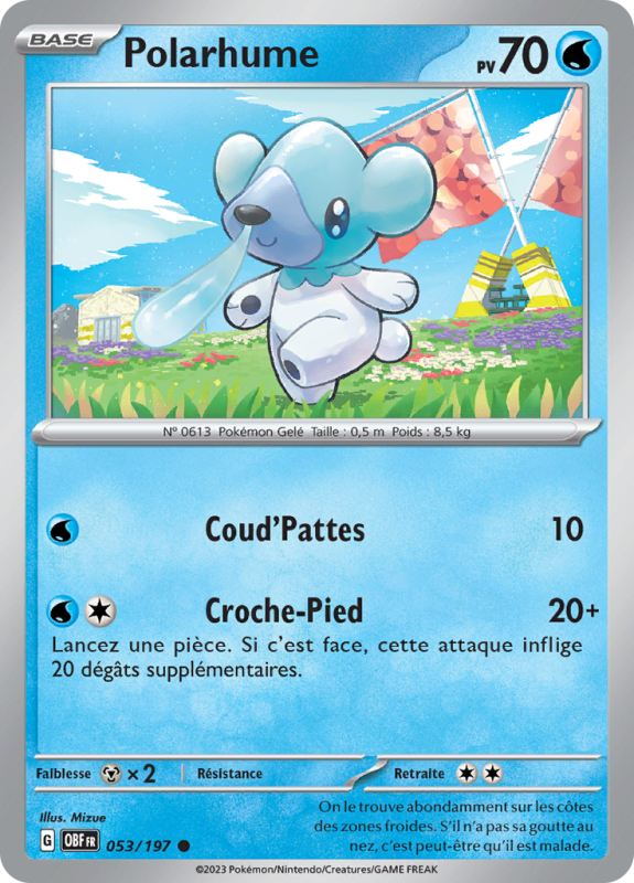 Carte Pokémon Polarhume 053/197 Commune Flammes Obsidiennes