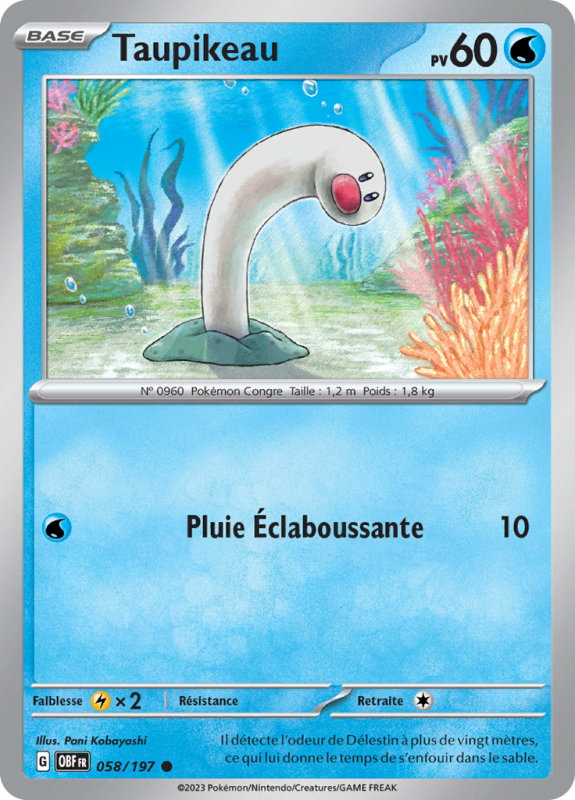 Carte Pokémon Taupikeau 058/197 Commune Flammes Obsidiennes