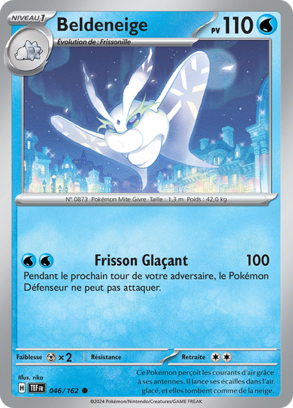 Carte Pokémon Beldeneige 046/162 Commune Forces Temporelles