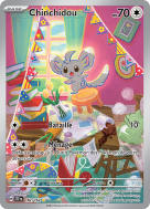 Carte Pokémon Chinchidou 182/162 AR Forces Temporelles
