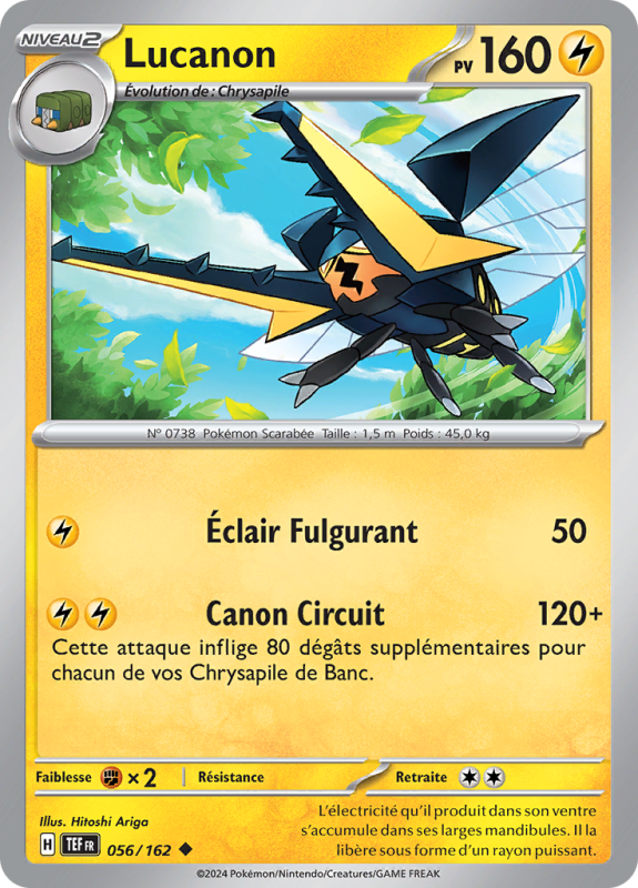 Carte Pokémon Lucanon 056/162 Peu commune Forces Temporelles