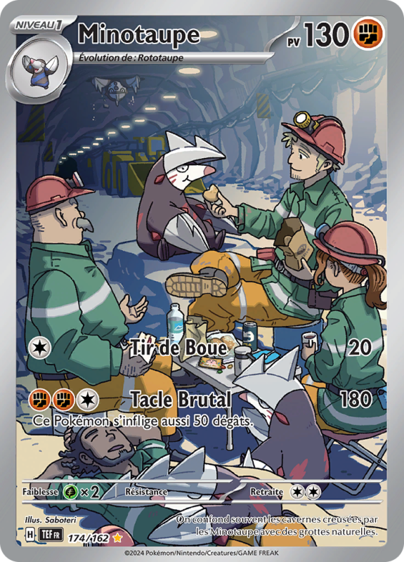 Carte Pokémon Minotaupe 174/162 AR Forces Temporelles