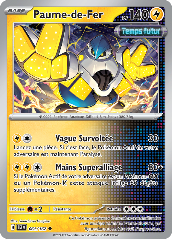 Carte Pokémon Paume-de-Fer 061/162 Peu commune Forces Temporelles