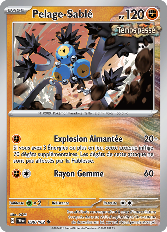 Carte Pokémon Pelage-Sablé 098/162 Peu commune Forces Temporelles