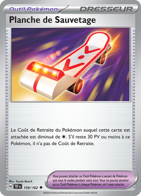 Carte Pokémon Planche de Sauvetage 159/162 Peu commune Forces Temporelles