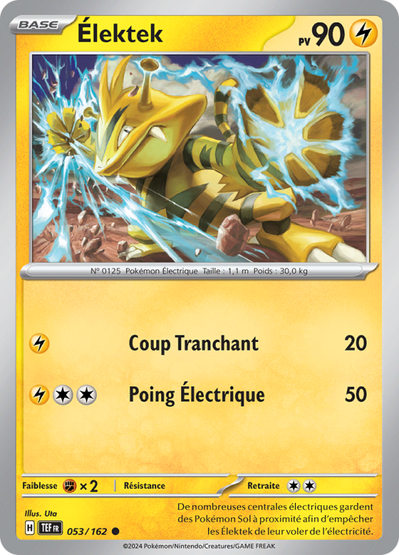 Carte Pokémon Élektek 053/162 Commune Forces Temporelles