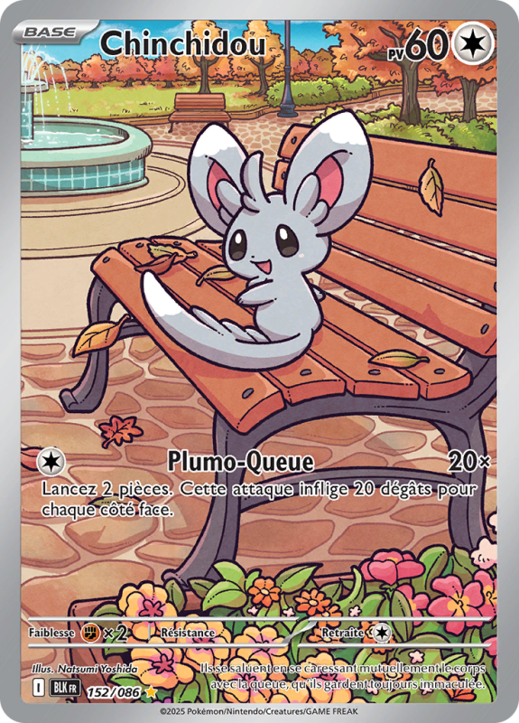 Carte Pokémon Chinchidou 152/086 AR Foudre Noire