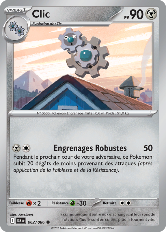 Carte Pokémon Clic 062/086 Commune Foudre Noire