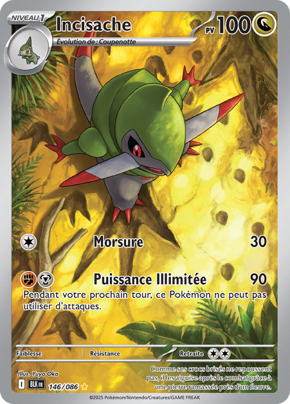 Carte Pokémon Incisache 146/086 AR Foudre Noire