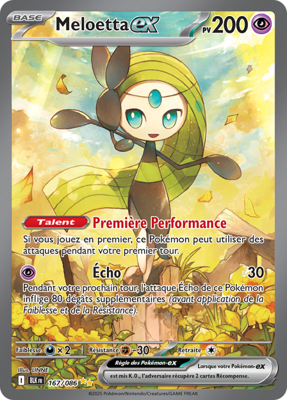 Carte Pokémon Meloetta-ex 167/086 Alternative Foudre Noire