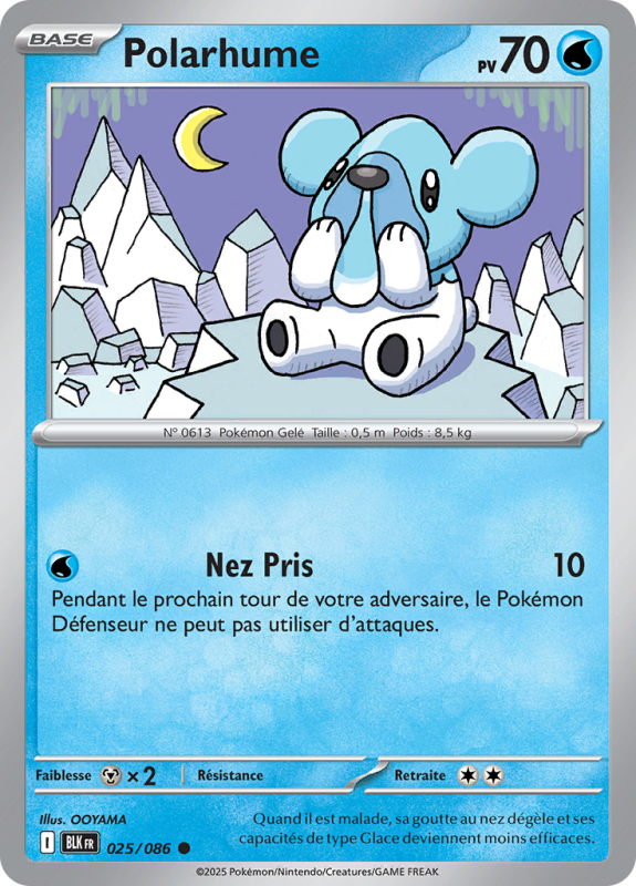 Carte Pokémon Polarhume 025/086 Commune Foudre Noire