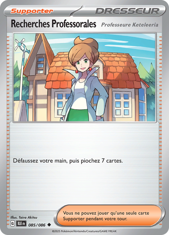 Carte Pokémon Recherches Professorales 085/086 Peu commune Foudre Noire