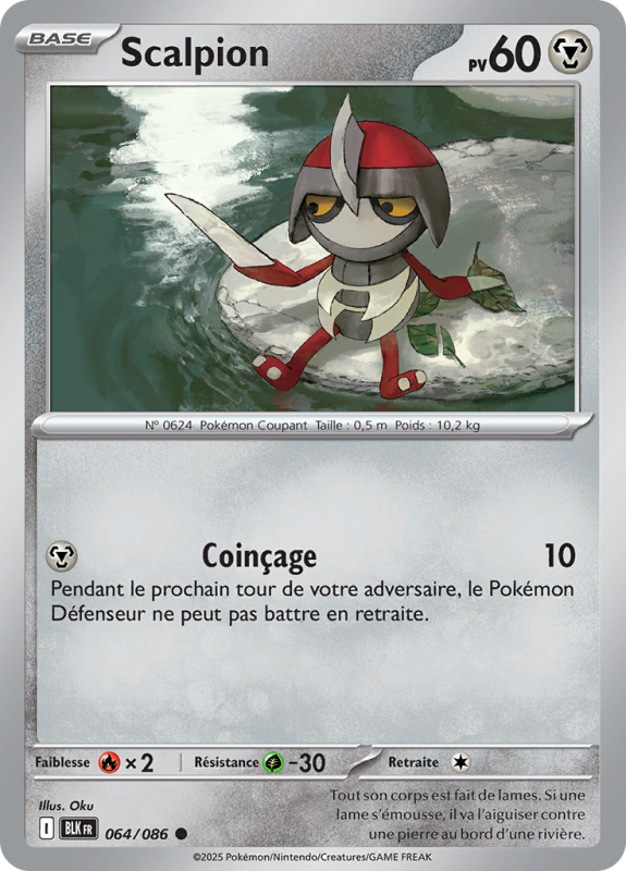 Carte Pokémon Scalpion 064/086 Commune Foudre Noire
