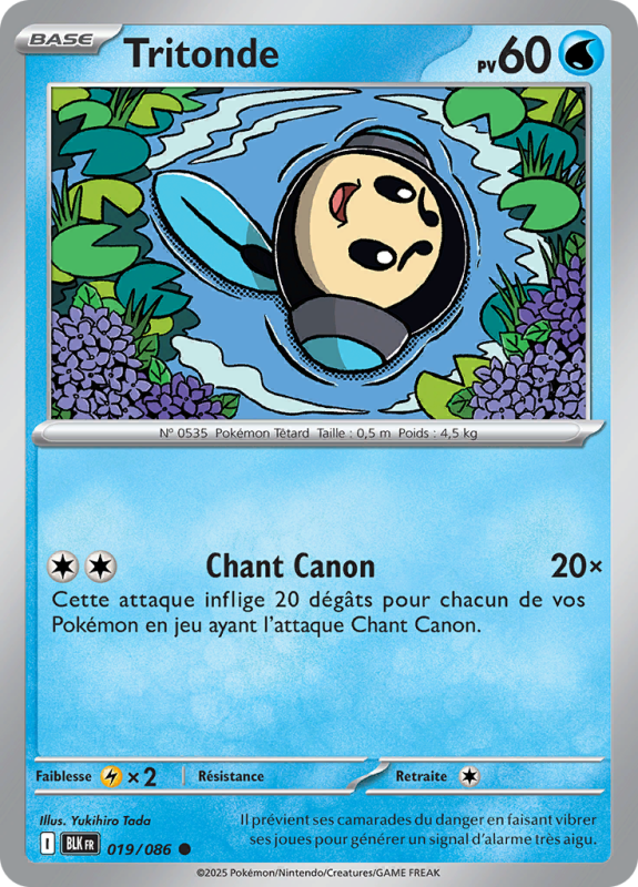 Carte Pokémon Tritonde 019/086 Commune Foudre Noire