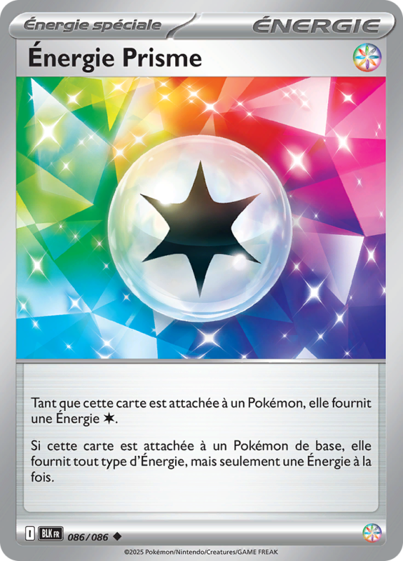 Carte Pokémon Énergie Prisme 086/086 Peu commune Foudre Noire