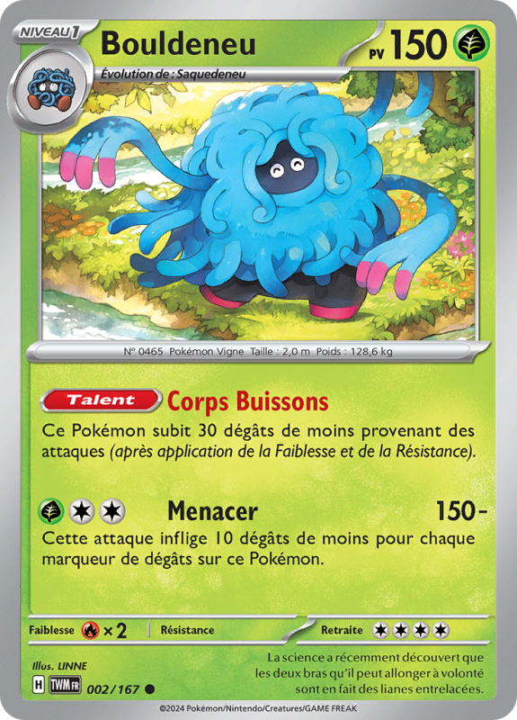 Carte Pokémon Bouldeneu 002/167 Commune Mascarade Crépusculaire