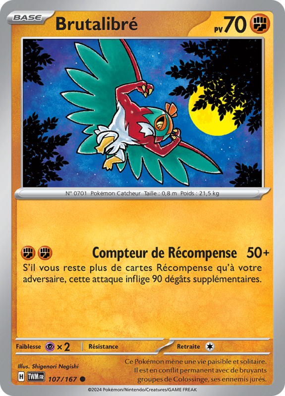 Carte Pokémon Brutalibré 107/167 Commune Mascarade Crépusculaire