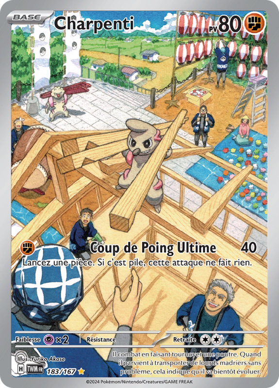 Carte Pokémon Charpenti 183/167 AR Mascarade Crépusculaire