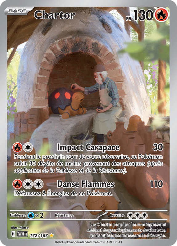 Carte Pokémon Chartor 172/167 AR Mascarade Crépusculaire