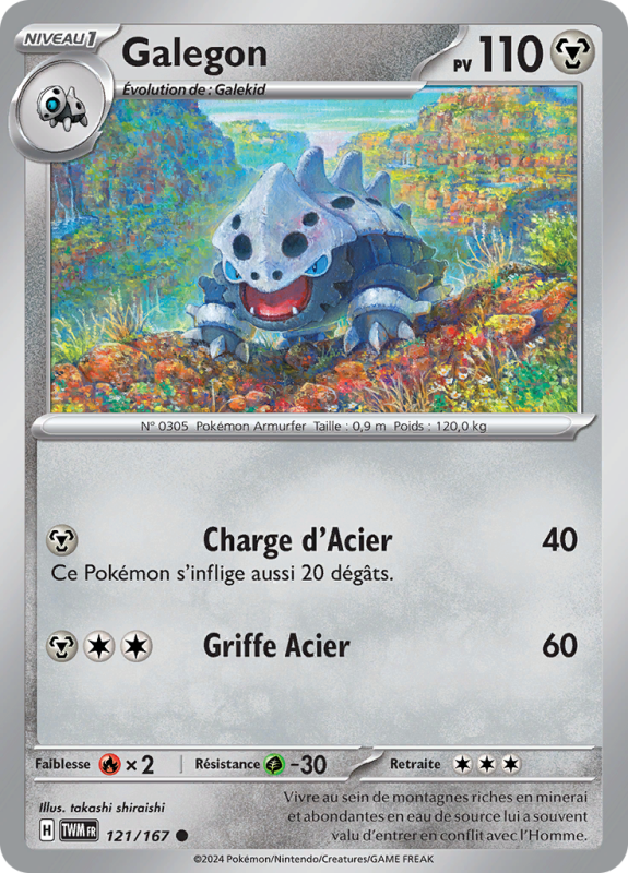 Carte Pokémon Galegon 121/167 Commune Mascarade Crépusculaire