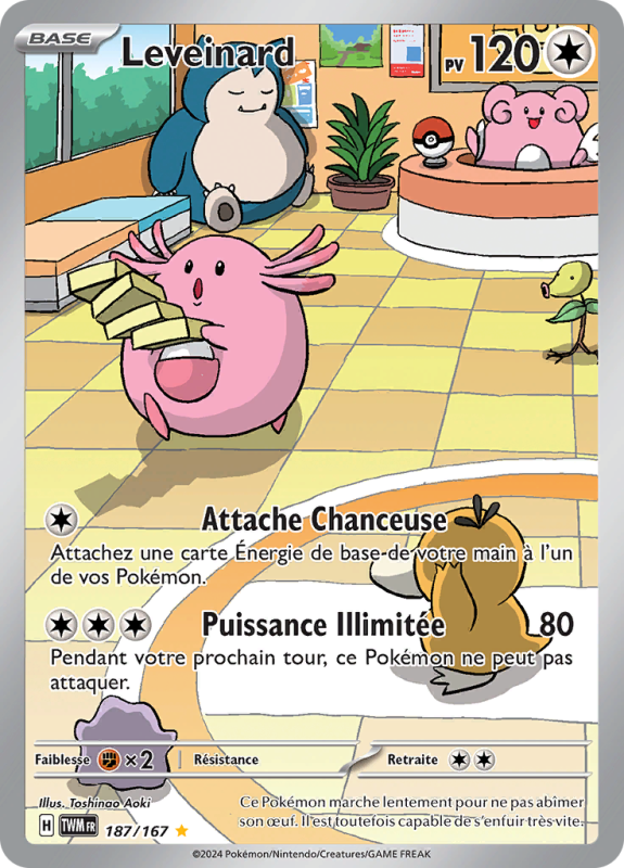 Carte Pokémon Leveinard 187/167 AR Mascarade Crépusculaire