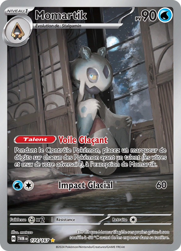 Carte Pokémon Momartik 174/167 AR Mascarade Crépusculaire