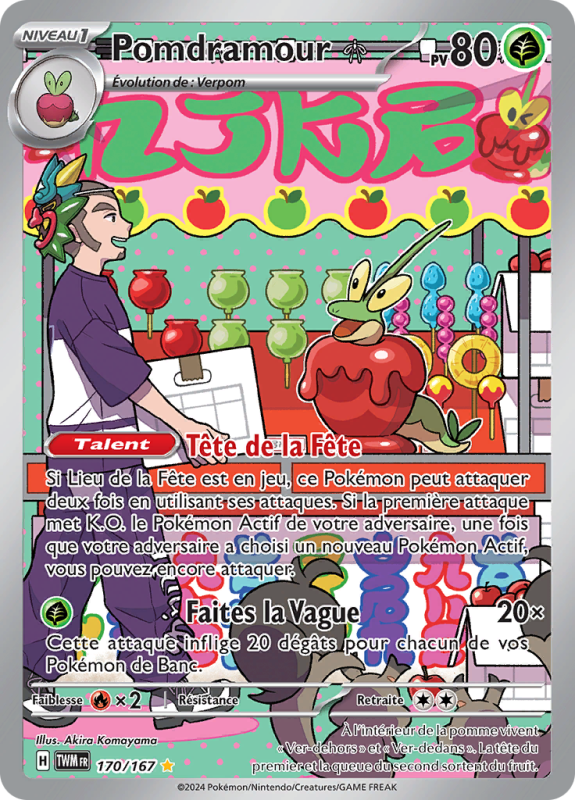 Carte Pokémon Pomdramour 170/167 AR Mascarade Crépusculaire