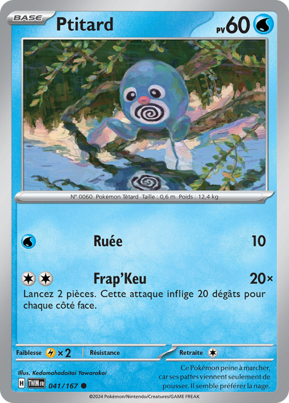 Carte Pokémon Ptitard 041/167 Commune Mascarade Crépusculaire
