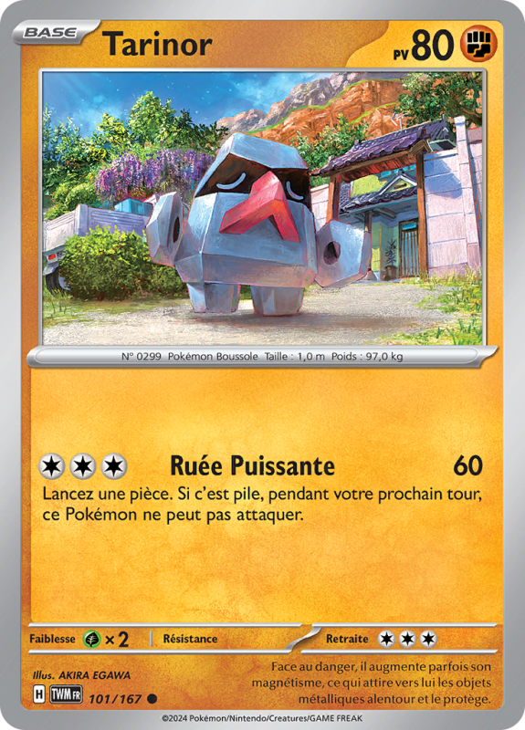 Carte Pokémon Tarinor 101/167 Commune Mascarade Crépusculaire